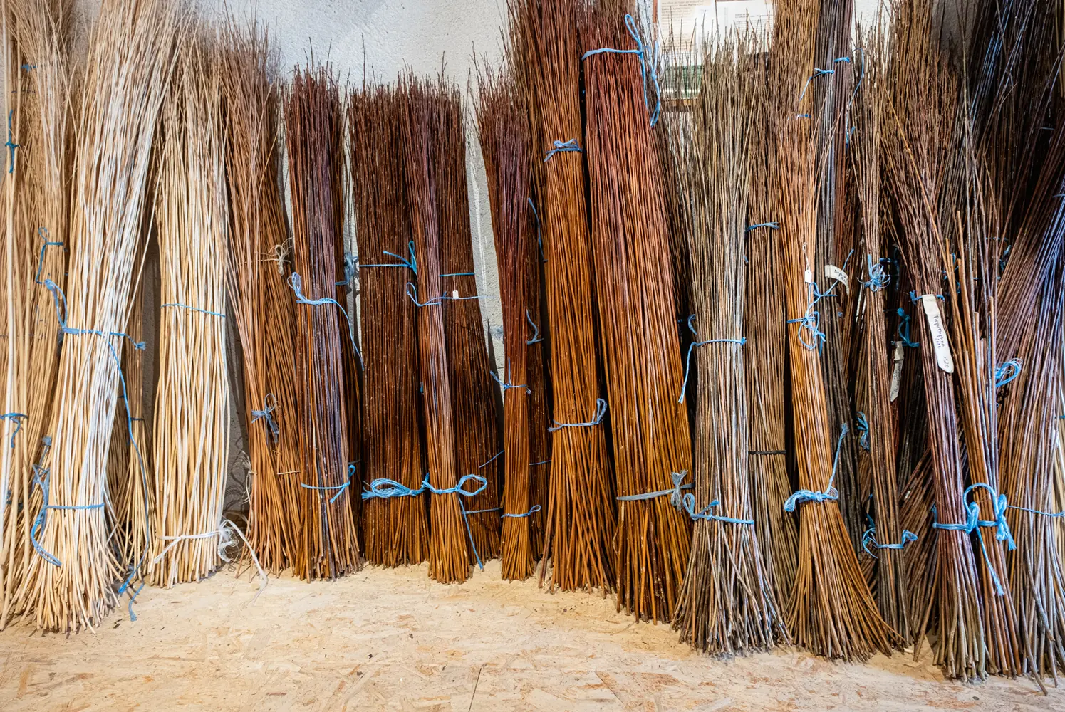 photo de bottes d'osier